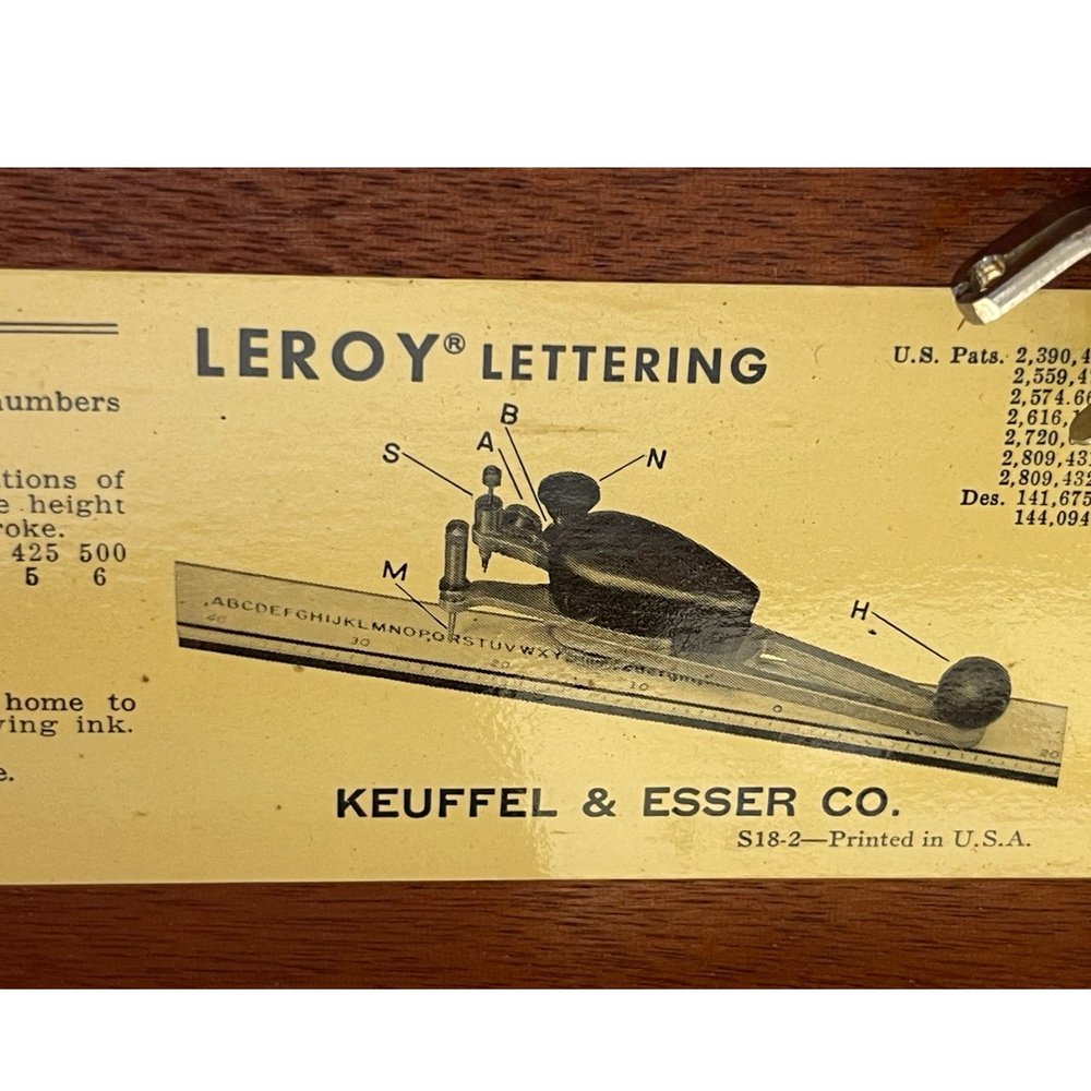 Vintage Leroy Lettering Kit - Keuffel & Esser Co. — Wall Star